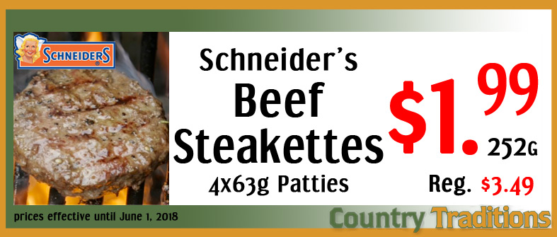 how to cook schneiders beef steakettes