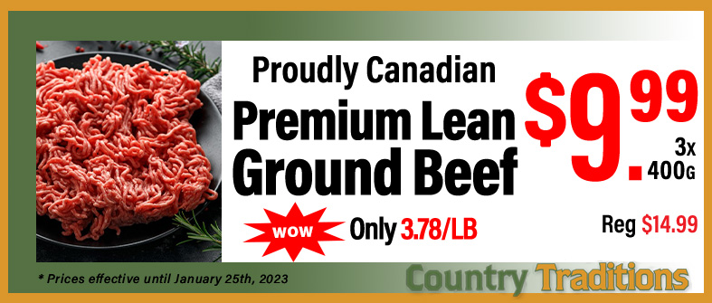 Premium Lean Ground Beef $9.99